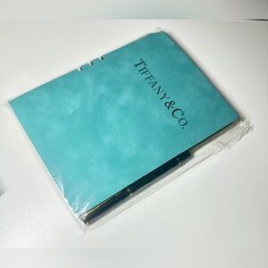 Tiffany & Co. Turquoise Suede Notebook and Pen Set GWP NWT